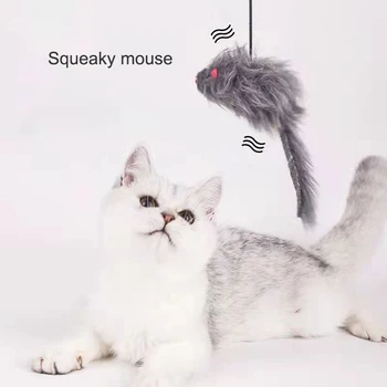  Simulácia Myši Cat Hračka Self-hej Zavesenie Dverí Vtipné Mačku Držať Myš Pískacie Hračka Interaktívna Elastické Poškriabaniu Lano Mačka Dodávky
