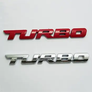  Cool 3D Zliatiny Kovov List Turbo, Auto, Motocykel, Znak, Odznak Nálepky Odtlačkový Dekor