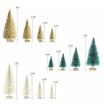  Strom vianočné Dekoratívne 8pcs Strom Tabuľka Dekor Okrasných Stromov Domova Sivozelená Modrá Biele Zlato 2021 Nové Dropship
