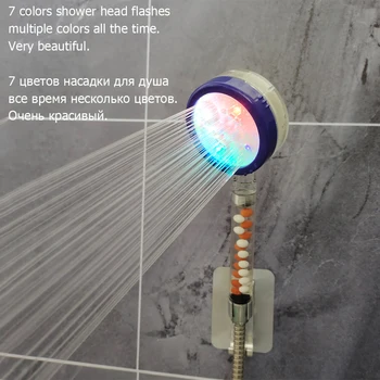  3 Farbu Meniace LED Sprcha Hlavu Snímač Teploty Ručné Minerálne Aniónové Spa vysokotlakový Filter Sprcha Hlavy