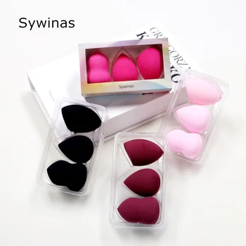  Sywinas 3ks/box veľký make-up hubky lístkového nastaviť kozmetika make-up nadácie jemnou špongiou powder puff.