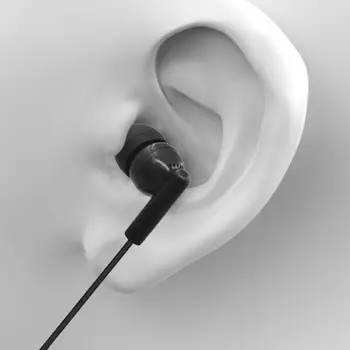  PVC Užitočné 3,5 mm Pohybe Cievky V-ear Slúchadlá Slúchadlá Čierna Káblové Slúchadlá Dobrý Zvukový Efekt pre Hru