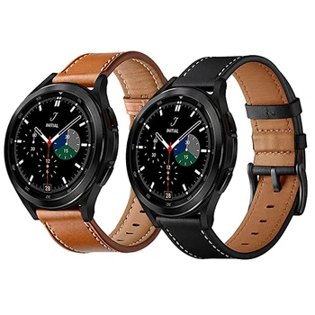  Originálne Kožené remienky Pre Samsung Galaxy Sledovať 4 40/44 mm Popruhu Galaxy Watch4 Klasické 42/46 mm Aktívny 2 Náramok na Zápästie