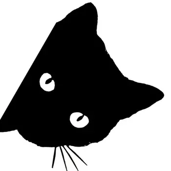  Kreatívne Black Cat Tvár Nepozerať Auto Samolepky Automobilov, Obtisky Sa Okno Dekorácie Reflexné Nálepky, Okno, Dvere, Nálepka