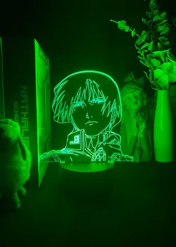  Anime Fullmetal Alchemist Roy Mustang Obrázok LED Nočné Svetlo pre Deti Dotykový Snímač 3d Lampa Farby Usb Stôl 3d Lampa Manga