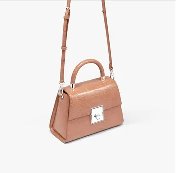  2021 nové žien taška PU kožené farbou presýpacích hodín taška typ kovové pracky, flip strane taška taška cez rameno ženy