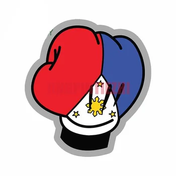  Filipíny Vlajka Pacquiao Mickey Boxerské Rukavice Vinylové Kotúča, Auto Nálepky Vinyl Skateboard Batožiny Grafické Racing Nálepky