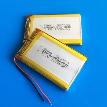  Veľa 5 ks 3,7 V 1300mAh 503759 polymer lithium li ion nabíjateľná batéria pre MP3, MP4 GPS, DVD, bluetooth záznamník e-book fotoaparát