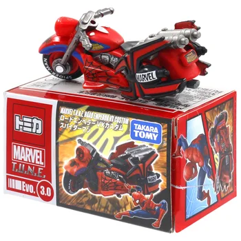  TAKARA TOMY TOMICA Zliatiny modely Áut Hračky Marvel NALADIŤ Spiderman Motocykel Darčeky Pre Deti.