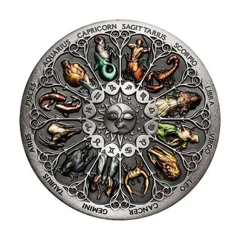  Súhvezdie Mince Je Dvanásť Súhvezdí Pamätné Mince Bohyne Šťastia Guardian Suvenír Umenie Zberu Mince Biologické