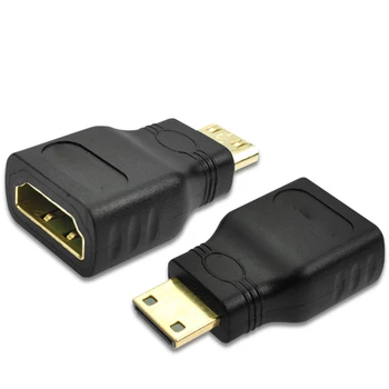  Mini kompatibilný s HDMI-HDMI-kompatibilný Adaptér Pozlátené 1.4 3D Predĺženie Adaptér 1080P Prevody Audio a Video Converter