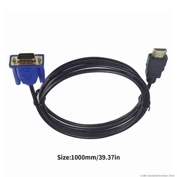  1 M kompatibilný s HDMI Kábel HDMI-kompatibilné Na VGA kvalite 1080P HD) pre Audio Adaptér Kábel kompatibilný s HDMI NA VGA Kábel dropshipping