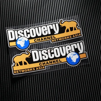  Č.TP049 Discovery Channel Network Ázia Reflexné Auto Nálepky, Nálepky Motocykel Závodná Nálepky Motorky Prilby čelné Sklo ATV