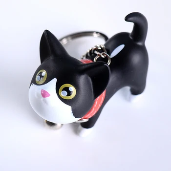  Karikatúra Roztomilý Mačka Anime Keychain Auto Prívesok Na Koženej Lano Malé Zvončeky Krúžok Na Auto Kľúčenky Kúzlo Taška Na Príslušenstvo Šperky