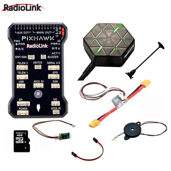  Radiolink Pixhawk PIX APM Letu Regulátora Kombinovaný s GPS Držiak M8N GPS Bzučiak 4G SD Kartu Telemetry Modul Pre FPV Hučí