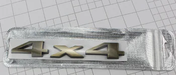  Kovové Bronzové 4X4 Logo Odznak Auto Veka batožinového priestoru Zadné Emblémy Odtlačkový Nálepky 4WD SUV