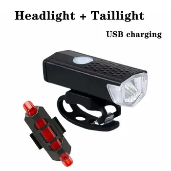  Nabíjanie pomocou pripojenia USB stropné Svetlá MTB Bike LED Svetlometov A koncových svetiel Noc Cyklistické Bezpečnostné Varovanie Zadné Lampy, Nepremokavé Prilba Lampy