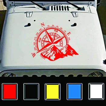  Horské dobrodružstvá kompas Wrangler Renegade JK JL CJ RUBICON autá modelovanie vinylové nálepky nálepky bočné dvere príslušenstvo
