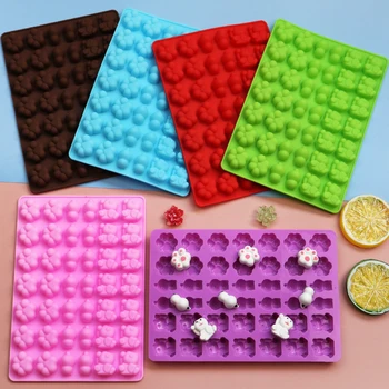  Silikónové Candy Formy Mini Mačací Pazúr Panda Tvar Gummy Formy Na Čokoládu Jelly Cookies Ice Cube Tray Cake Decoration Nástroj