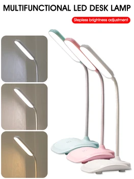  Prenosná Stolná Lampa Ľahký Dotyk Svetla Nabíjateľná 3 Farby Také Lampa Flexibilné Gooseneck Kniha Svetlá pre Domáce Kancelárie Koľaji