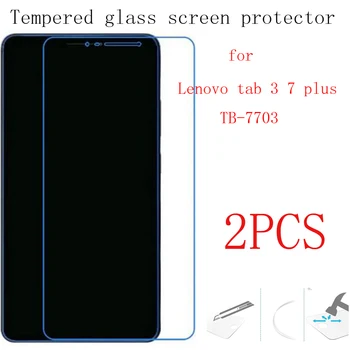  Horúce Na 2KS Tvrdeného Skla Screen Protector pre Kartu Lenovo 3 7 Plus TB-7703 TB-7703X (TAB3 7 Plus) 7 Palcový protector
