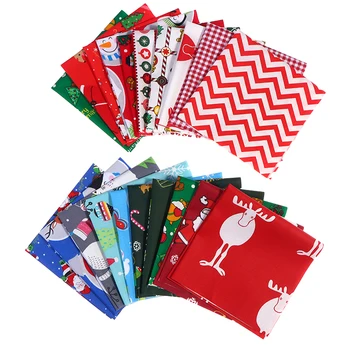 10pcs/set 25x25cm Vianočné Bavlnenej Tkaniny Tkaniny pre Šitie Patchwork Vyšívanie, HOBBY Ručné Materiál, Vianočné Dekorácie Domov