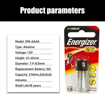  16PCS Energizer AAAA Alkalické Batérie LR61 AM6 1,5 V Batérie E96 LR8D425 MN2500 MX2500 4A Pre Bluetooth Slúchadlo Budík