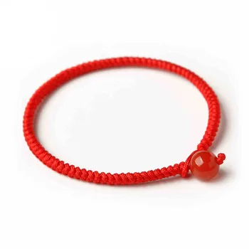  Veľkoobchod Čínsky štýl, tkané sľubný červený povrázok červený kábel ručné tkanie mužov a ženy, páry, aby náramky