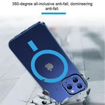  Nové Magnetické Jasné, Telefón puzdro pre iPhone 13 Pro 13Pro Max 2021 Priehľadný Zadný Kryt Pre Mag Bezdrôtové Nabíjanie Magnet Prípade