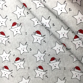  50*145 Vianočné Snehuliak Vytlačené Polyester Bavlna/Čisté Bavlnené Tkaniny pre Tkanivo Šitie, Prešívanie Tkaniny, Výšivky urob si sám