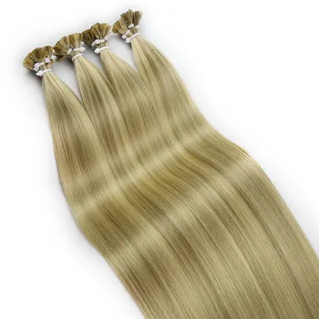 Rovné Vlasy Rozšírenie Ploché Tip Keratínu Kapsule 0,8 g/1 g/oblasti činnosti 40 g 50 g Ali Kráľovná Brazílie Panny Ľudských Vlasov Blond Farba 30%