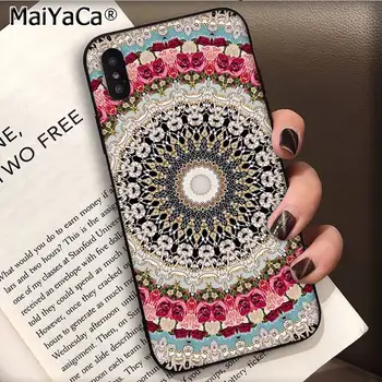  MaiYaCa Mandala kvetinový vzor, Inteligentný Telefón puzdro pre iphone 13 12 pro max SE 2020 11 pro XS MAX 8 7 6 6 Plus X 5 5S SE XR