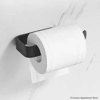  Akryl Na Stenu Čierny Toaletný Papier Držiak Tissue Papiera Držiak Roll Držiteľ Kúpeľňových Doplnkov