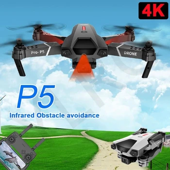  NOVÉ P5 Drone 4K Dual Camera Profesionálne Letecké Fotografie Infračervené Prekážkou vyhýbanie RC Lietadlo Quadcopter Hračky Pre Chlapcov Darček