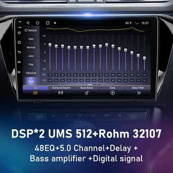 JMCQ Android 10 Pre Škoda Superb 3 - 2019 Auto Stereo Rádio Multimediálny Prehrávač Videa 2 Din 4G+32 G GPS Navigaion apple carplay