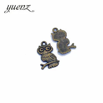  YuenZ 12pcs Antique Silver farba Zliatiny Sova Charms DIY Náušnice, Náhrdelník Šperky Čo Zistenia 23*15 mm D153