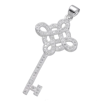  Dodávky Pre Vintage Šperky Zirkón Kľúč Kúzlo Pre Šperky Výrobu Medi Micro Pave Remesiel Bijoux Plávajúce Charms Veľkoobchod