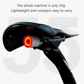  1pcs Bicykel Zadné Svetlo Auto Štart/Stop Brzdy Detekcie Požičovňa Smart Brzdové Svetlo USB Nabíjateľné LED Požičovňa Varovanie zadné svetlo