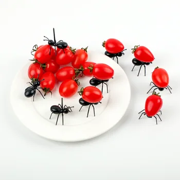  1 Ks Mini Ant Ovocie Vidlica Príbory Plastové Tortu Dezertné Vidličky Potravín Vybrať Riad Pre Party Dekorácie Deti Riad Dar