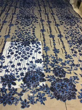  Nový dizajn afriky čipky textílie s lesk JRB-1688 flitrami francúzskej čipky a tylu textílie s korálkami Pre Svadobné šaty