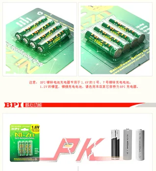  8pcs/veľa Originálne Nové BPI AAA 1000mWh 1,6 V 1,5 V NI-Zn, NI Zn NIZN aaa Low self-absolutórium nabíjateľné batérie 1,5 V