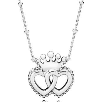  Šumivé Infinity Collier Spojených Kráľovskej Koruny Srdcia Daisy Kvetina Náhrdelník Pre 925 Sterling Silver Kúzlo Pandora Diy Šperky