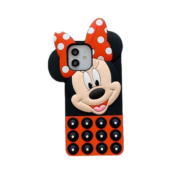 Móda Disney Stres Odľahčovacia Mickey Minnie Soft Telefón puzdro pre IPhone 12 11 Pro Max IPhone X XR 7 8 Plus Anime Kryt Škrupiny