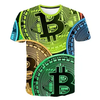  Bitcoin Revolúcie T-Shirts 3D Vytlačené Lete Muži Ženy MAIL Tričko Nadrozmerné Pohode Streetwear Chlapec Tepláky Tees Top Oblečenie