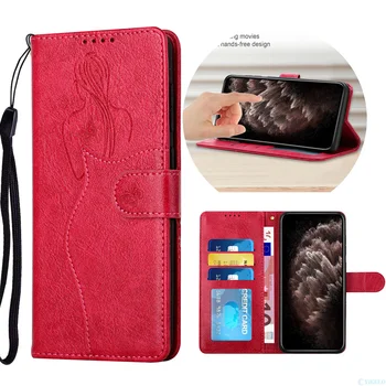  Móda Krása Dievča Motýľ obal Pre Samsung Galaxy S7 S8 S9 S20 S21 FE Plus Ultra Flip Peňaženky Držiteľa Kožené Karty Kryt Telefónu