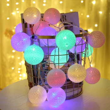  LED Bavlna Loptu String Svetlá na Vianočné 10/20LEDs Víla Garland svetlá pre Vonkajšie Svadobné Party Dovolenku Domova LED lampa