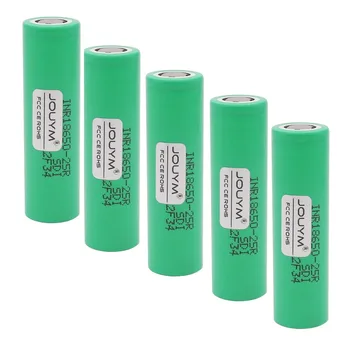  JOUYM 18650 Batérie 3.6 V, 2500mAh INR18650 25R M 20A High-Absolutórium Li-ion Nabíjateľná Batéria 18650