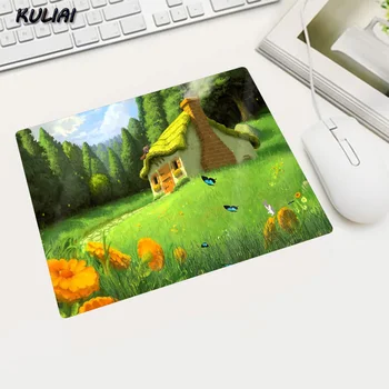  XGZ Kvet, Motýľ Krajiny Podložka pod Myš Malej Veľkosti Obdĺžnikového Umývateľný Vhodný pre Domáce Stolné počítače Office Notebook Mat