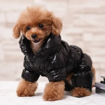  Pet Zahustiť Srsť Psa Oblečenie V Zime Teplé Fleece Bundy Nepremokavé Jumpsuit Chihuahua Oblečenie Kombinézy Pre Malé Psy