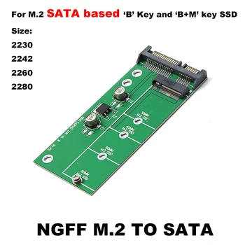  NGFF ( M2 ) B Tlačidlo & B+M Kľúč SATA Založené SSD 2,5